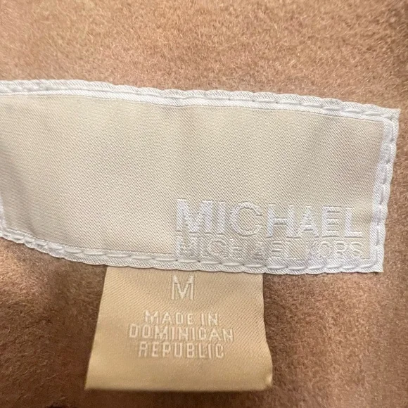 MICHAEL Michael Kors Camel Wool Blend Pea Coat - Picture 3 of 4